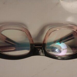 Oxford Cat Eye Reading Glasses 2.0 – Nude Pink & Burgundy Two-Tone